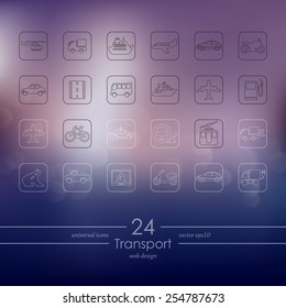 Set of transport icons