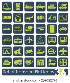 Set of transport icons