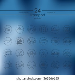 Set of transport icons