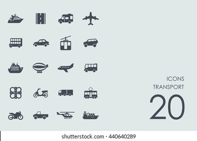 Set of transport icons
