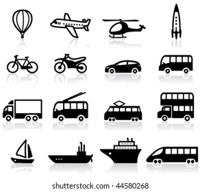 Set of  transport icons