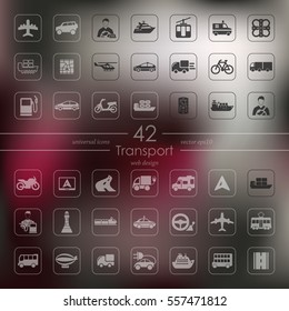Set of transport icons
