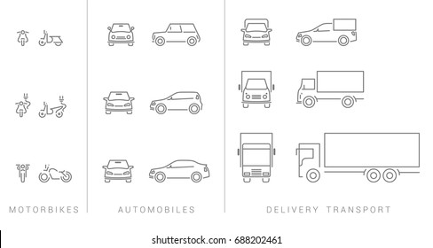 set transport icons