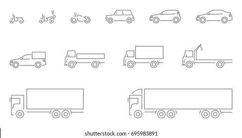 set transport icons