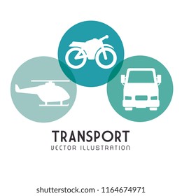 set transport icons design