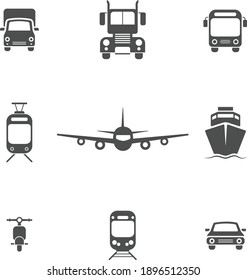 Set von Verkehrssymbole in der Vorderansicht. Vektordatei