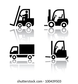 Set of transport icons - loader