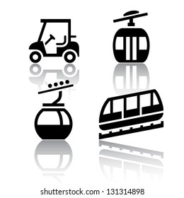 Set of transport icons - Recreation, vector illustration