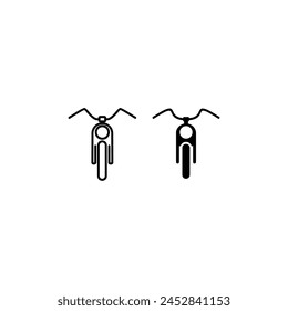 Set of transport icons - scooter and moped, vector illustration