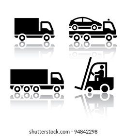 Set of transport icons - truck