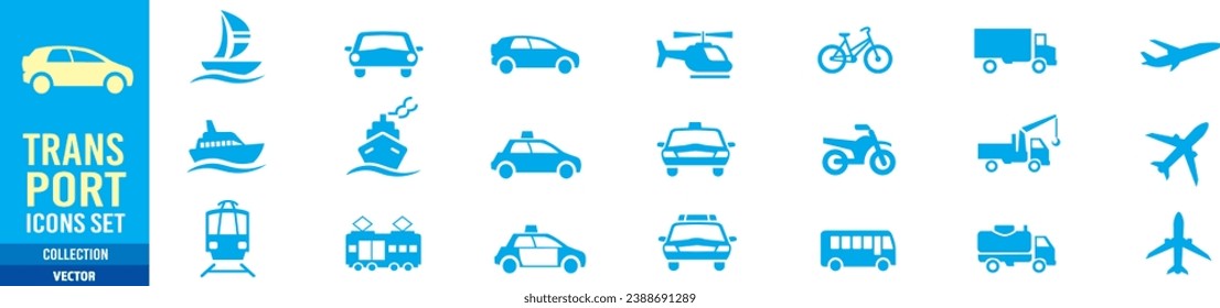 Set of  transport icons Vector