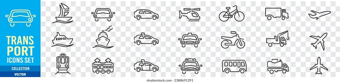 Set of  transport icons Vector