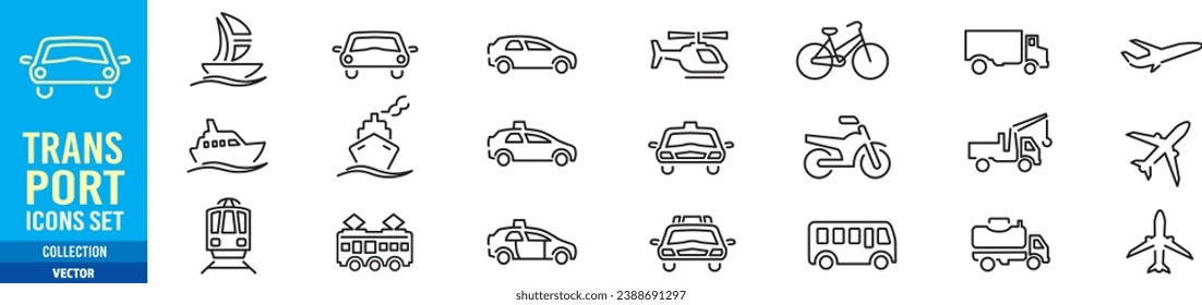 Set of  transport icons Vector