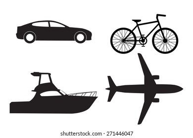 Set of transport icons. Vector illustration