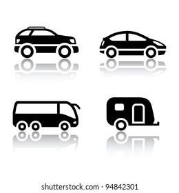 Set of transport icons - vehicles