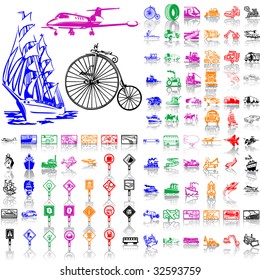 Set of transport. Part 3. Isolated groups and layers. Global colors.