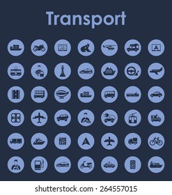 Set of transport simple icons
