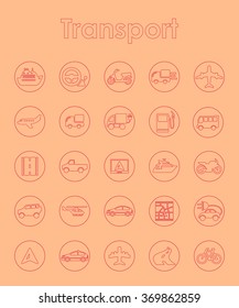 Set of transport simple icons