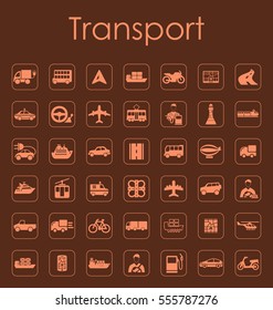 Set of transport simple icons