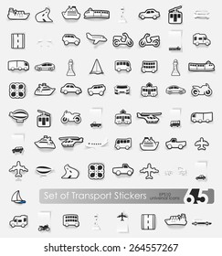 Set of transport stickers