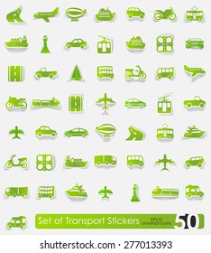 Set of transport stickers