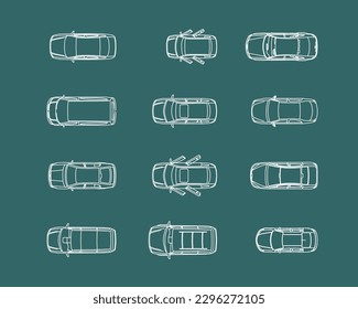 set of transport top view - set2