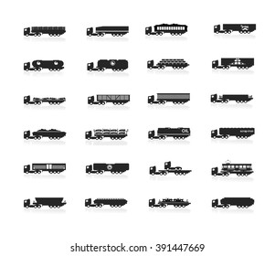 Set of Transport Trucks