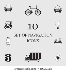  set of transport vector icons