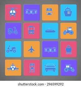 Set of transportation icons, eps 10