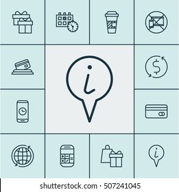 Set Of Transportation Icons On Forbidden Mobile, Calculation And Info Pointer Topics. Editable Vector Illustration. Includes Calculation, Transfer, Exchange And More Vector Icons.