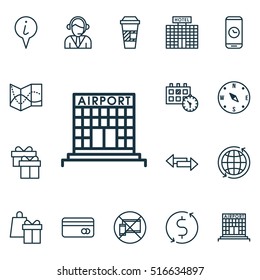 Set Of Transportation Icons On Plastic Card, Shopping And Present Topics. Editable Vector Illustration. Includes Transfer, Mobile, Appointment And More Vector Icons.