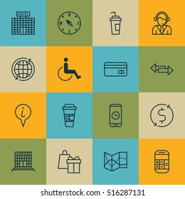 Set Of Transportation Icons On Shopping, Plastic Card And Drink Cup Topics. Editable Vector Illustration. Includes Cup, Debit, Gift And More Vector Icons.