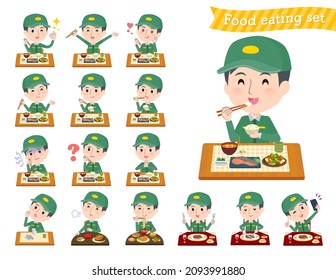 A set of Transportman man about meals.It's vector art so easy to edit.