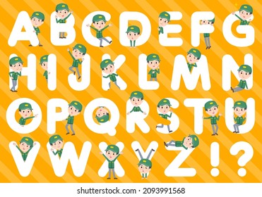 A set of Transportman man designed with alphabet.It's vector art so easy to edit.