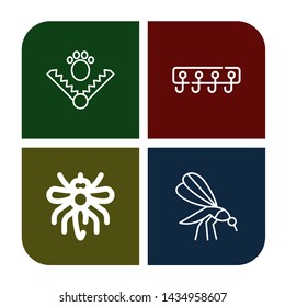 Set of trap icons such as Trap, Hooks, Mosquito , trap