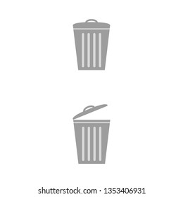 a set of trash bin icons