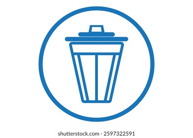 Set of trash can icon symbol vector on white background