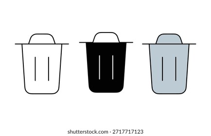 Conjunto de iconos de basura para uso de interfaz y diseño