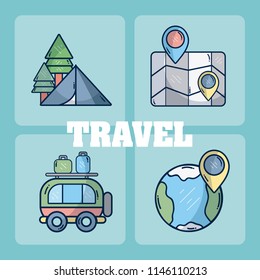 Set of travel cards