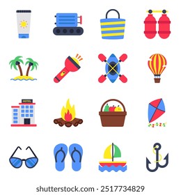 Set of Travel Flat Icons

