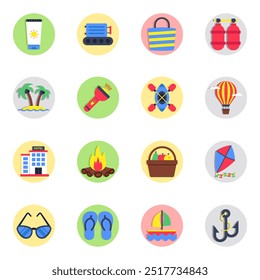 Set of Travel Flat Icons

