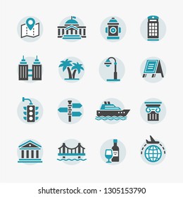 Set of travel icons