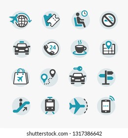 Set of travel icons