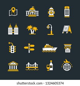 Set of travel icons