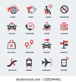 Set of travel icons