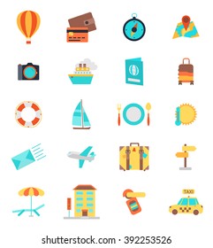 Set of travel icons