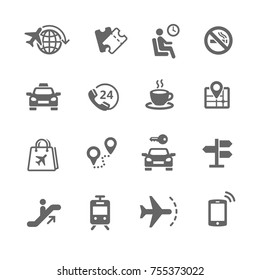 Set of travel icons