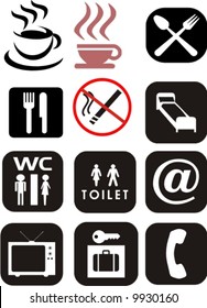 set travel icons