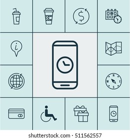 Set Of Travel Icons On Locate, Plastic Card And World Topics. Editable Vector Illustration. Includes Dollar, Locate, Card And More Vector Icons.