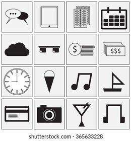 Set of travel icons vector collection for business and marketing